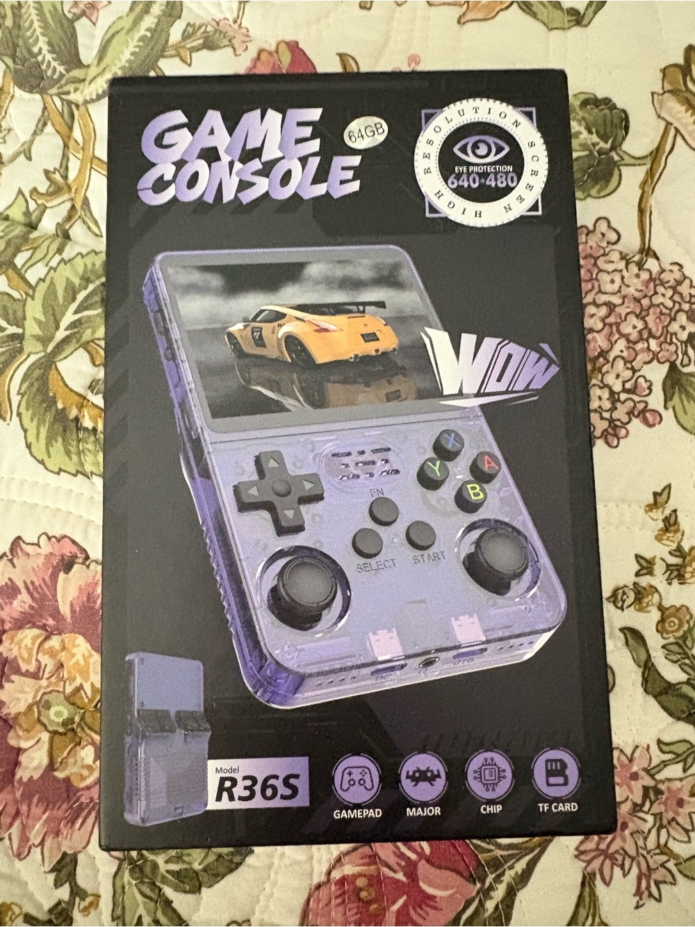 R36S Purple Handheld Game Console - Portable Retro Gaming 64GB- Brand new